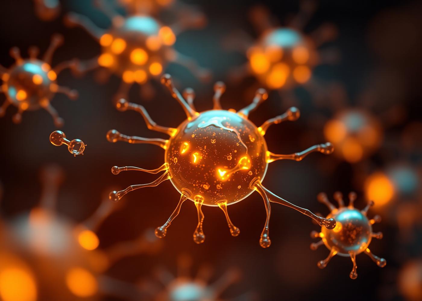 Illustration of cellular energy molecules